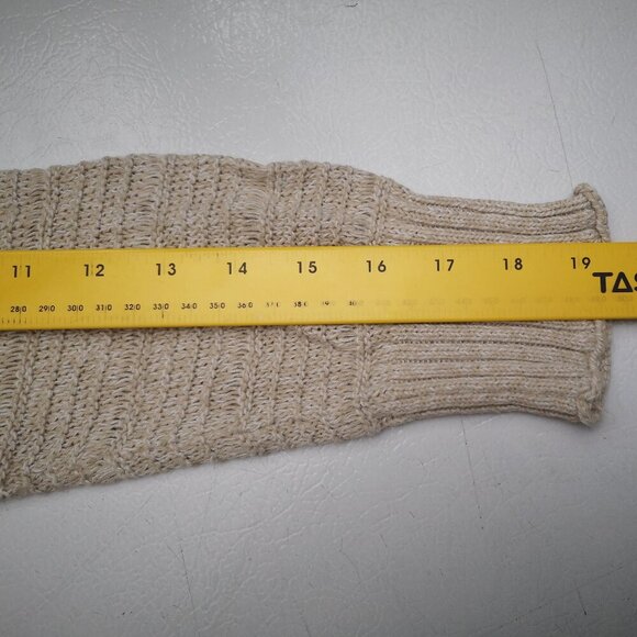 Eddie Bauer Ladies Size Medium Tan Mesh V-neck Knit Sweater - Picture 7 of 9